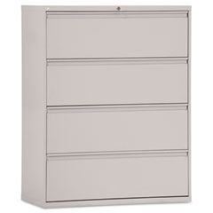 Alera Four-Drawer Lateral File Cabinet, 42w x 19-1/4d x 54h, Light Gray ALELA544254LG