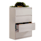 Alera Four-Drawer Lateral File Cabinet, 42w x 19-1/4d x 54h, Light Gray ALELA544254LG