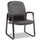 Alera Genaro Guest Chair, Black Leather, Sled Base ALEGE43LS10B