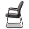 Alera Genaro Guest Chair, Black Leather, Sled Base ALEGE43LS10B