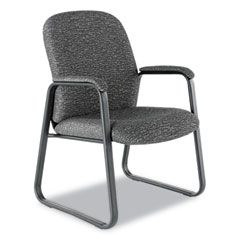 Alera Genaro Guest Chair, Graphite Fabric, Sled Base ALEGE43FC40B
