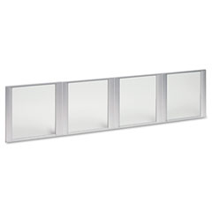 Alera Glass Door Set With Silver Frame For 72" Wide Hutch, 4 Doors/Set ALEVA301730