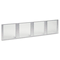 Alera Glass Door Set With Silver Frame For 72" Wide Hutch, 4 Doors/Set ALEVA301730
