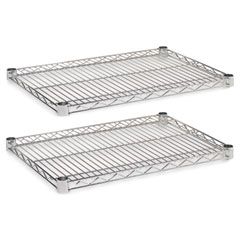 Alera Industrial Wire Shelving Extra Wire Shelves, 24w x 18d, Silver, 2 Shelves/Carton ALESW582418SR
