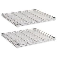 Alera Industrial Wire Shelving Extra Wire Shelves, 24w x 24d, Silver, 2 Shelves/Carton ALESW582424SR