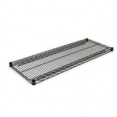 Alera Industrial Wire Shelving Extra Wire Shelves, 48w x 18d, Black, 2 Shelves/Carton ALESW584818BL