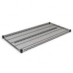 Alera Industrial Wire Shelving Extra Wire Shelves, 48w x 24d, Black, 2 Shelves/Carton ALESW584824BL