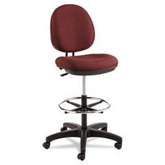Alera Interval Series Swivel Task Stool, 100% Acrylic, Tone-On-Tone Pattern, Burgundy ALEIN4631