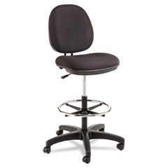 Alera Interval Series Swivel Task Stool, 100% Acrylic With Tone-On-Tone Pattern, Black ALEIN4611