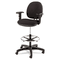 Alera Interval Series Swivel Task Stool, 100% Acrylic With Tone-On-Tone Pattern, Black ALEIN4611