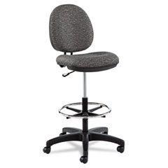 Alera Interval Series Swivel Task Stool, 100% Acrylic With Tone-On-Tone Pattern, Gray ALEIN4641