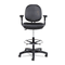 Alera Interval Series Swivel Task Stool, PVC-Free Faux Leather, Black ALEIN4616
