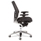 Alera K8 Series Ergonomic Multifunction Mesh Chair, Aluminum Base/Frame, Black ALEKE4218