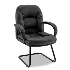Alera Nico Guest Chair, Black Leather ALENI43CS10B
