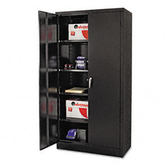 Alera Quick-Assemble Cabinet, 36w x 18d x 72h, Black ALE85109