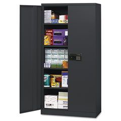 Alera Quick-Assemble Electronic Lock Cabinet, 36w x 24d x 78h, Black ALE82369