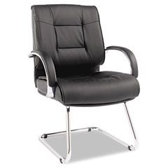 Alera Ravino Series Leather Guest Chair, Black ALERV43LS10C