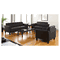 Alera Reception Lounge Series Club Chair, Black/Black Leather ALERL23LS10B
