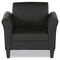 Alera Reception Lounge Series Club Chair, Black/Black Leather ALERL23LS10B