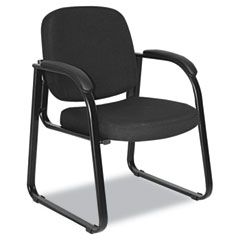 Alera Reception Lounge Series Sled Base Guest Chair, Black Fabric ALERL43CFA10B