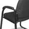 Alera Reception Lounge Series Sled Base Guest Chair, Black Fabric ALERL43CFA10B
