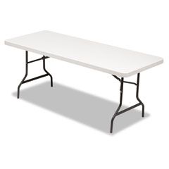 Alera Resin Rectangular Folding Table, 72w x 30d x 29h, Platinum ALE65600