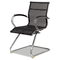 Alera Rubla Series Stretched Mesh Guest Chair, Chrome Base, Black ALERU4318