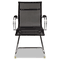 Alera Rubla Series Stretched Mesh Guest Chair, Chrome Base, Black ALERU4318