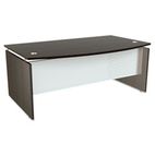 Alera SedinaAG Series Bow Front Desk Shell, 72w x 42d x 29-1/2h, Espresso ALESE227242ES