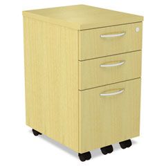 Alera SedinaAG Series Mobile Box/Box/File Pedestal, 15-3/8w x 20d x 27-1/2h, Maple ALESE531620MP