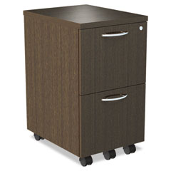 Alera SedinaAG Series Mobile File/File Pedestal, 15-3/8w x 20d x 27-1/2h, Espresso ALESE521620ES