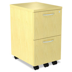 Alera SedinaAG Series Mobile File/File Pedestal, 15-3/8w x 20d x 27-1/2h, Maple ALESE521620MP