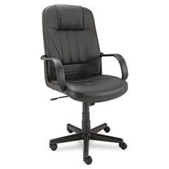 Alera Sparis Executive High-Back Swivel/Tilt Chair, Leather, Black ALESP41LS10B