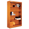 Alera Square Corner Wood Veneer Bookcase, 5-Shelf, 35-3/8 x 11-3/4 x 60, Medium Cherry ALEBCS56036MC