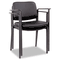 Alera Stacking Guest Chair, PVC-Free Faux Leather, Black ALEUT49CS10B