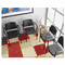 Alera Stacking Guest Chair, PVC-Free Faux Leather, Black ALEUT49CS10B