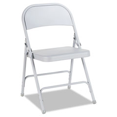 Alera Steel Folding Chair, Gray, 4/Carton ALEFC94LG