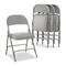 Alera Steel Folding Chair w/Padded Seat, Gray, 4/Carton ALEFC94VY40LG