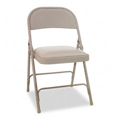 Alera Steel Folding Chair w/Padded Seat, Tab, 4/Carton ALEFC94VY50T