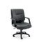Alera Stratus Series Leather Mid-Back Swivel/Tilt Chair, Black ALEST42LS10B