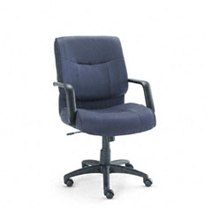 Alera Stratus Series Mid-Back Swivel/Tilt Chair, Blue Fabric ALEST42FA20B