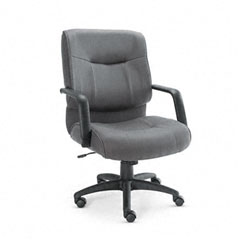 Alera Stratus Series Mid-Back Swivel/Tilt Chair, Gray Fabric ALEST42FA40B