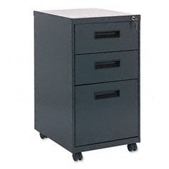 Alera Three-Drawer Mobile Pedestal File, 15-7/8w x 19-3/4d x 28-1/4h, Charcoal ALEPA532820CH