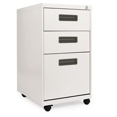Alera Three-Drawer Mobile Pedestal File, 15-7/8w x 19-3/4d x 28-1/4h, Light Gray ALEPA532820LG