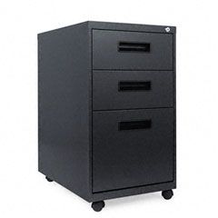 Alera Three-Drawer Mobile Pedestal File, 15-7/8w x 23-1/4d x 28-1/4h, Charcoal ALEPA532823CH