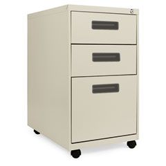 Alera Three-Drawer Mobile Pedestal File, 15-7/8w x 23-1/4d x 28-1/4h, Putty ALEPA532823PY