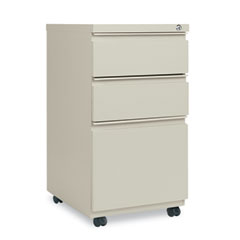 Alera Three-Drawer Mobile Pedestal File W/ Full-Length Pull, 15-7/8w x 19-1/4d, Putty ALEPB532819PY