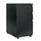 Alera Three-Drawer Mobile Pedestal File With Full-Length Pull, 15-7/8w x 23d, Black ALEPB532823BL