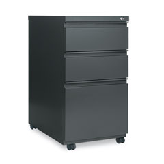 Alera Three-Drawer Mobile Pedestal File With Full-Length Pull, 15-7/8w x 23d, Charcoal ALEPB532823CH