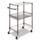 Alera Three-Tier Wire Rolling Cart, 16w x 26d x 39h, Black Anthracite ALESW342416BA